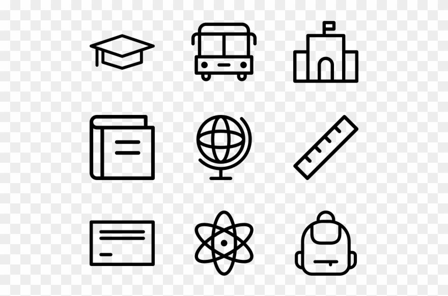 School - Stationery Icon Png Clipart