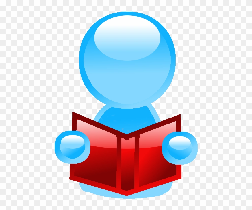 User Reading A Book - Circle Clipart