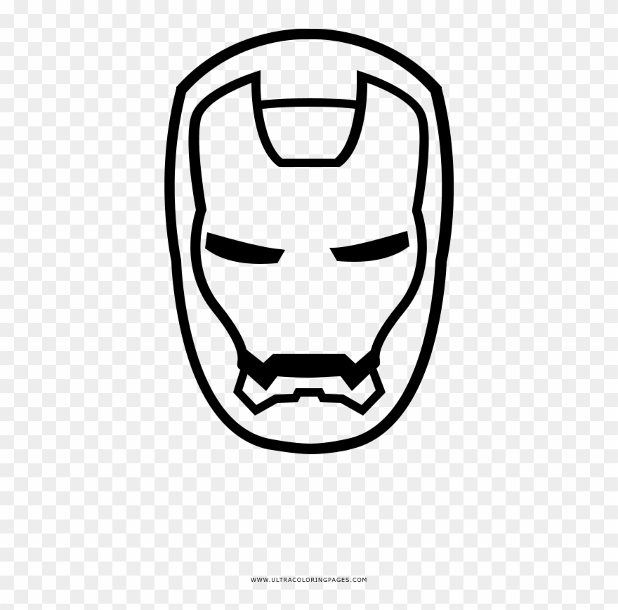 Iron Man Coloring Page - Cara Do Homem De Ferro Para Colorir Clipart