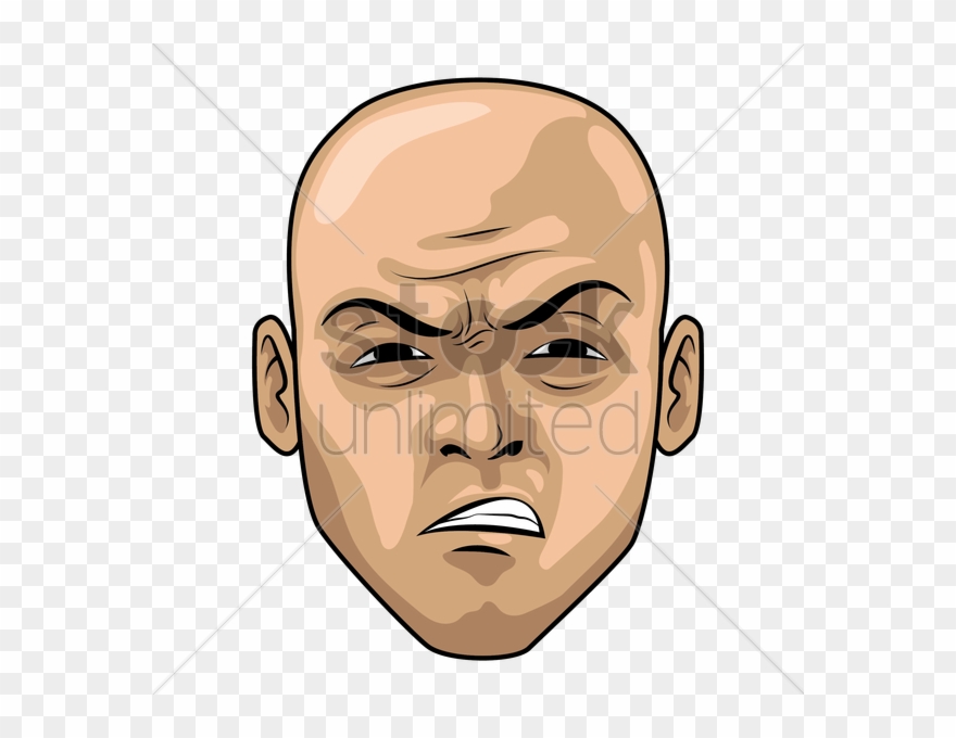 Editingsoftware Clipart Angry Man Face - Angry Man Cartoon Face - Png Download
