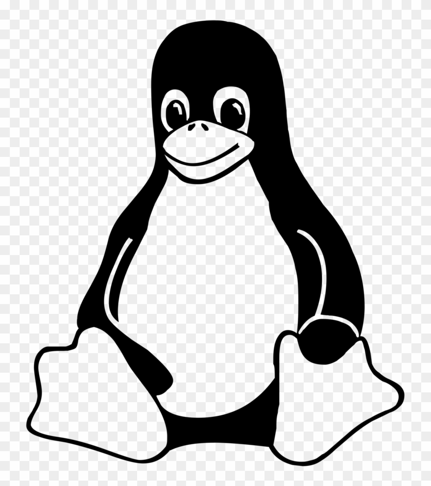Linux Logo Png, Download Png Image With Transparent - Linux Black And White Clipart
