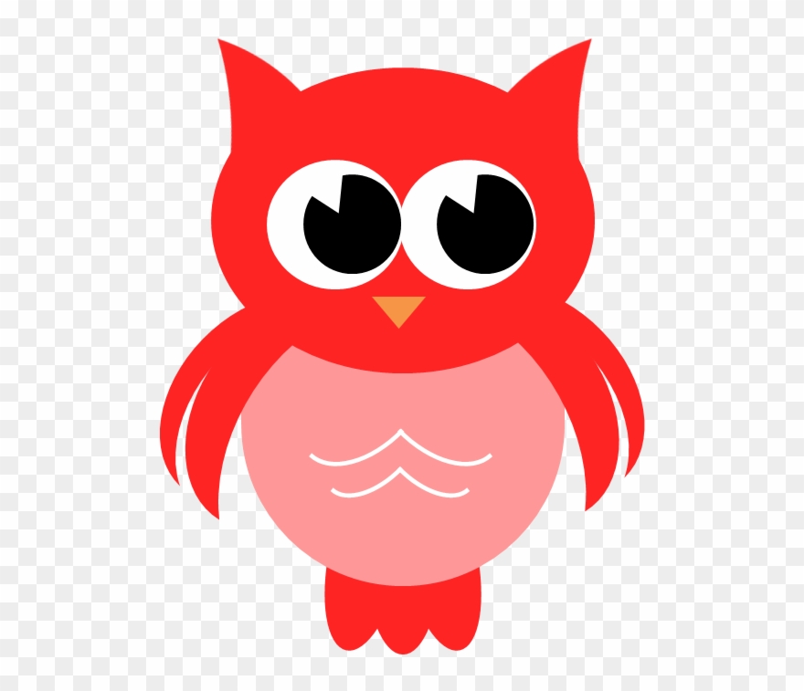 Clipart Owl Red - Owl Clip Art Red - Png Download