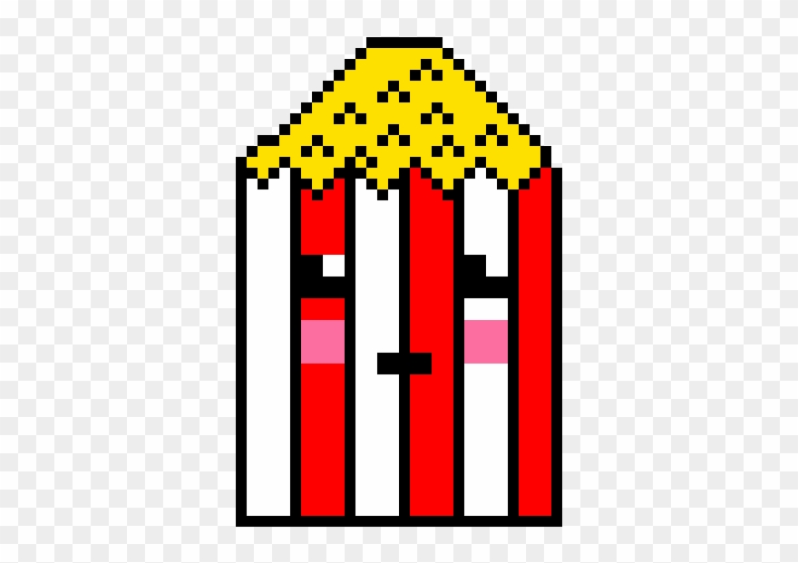 Kawaii Popcorn - Illustration Clipart