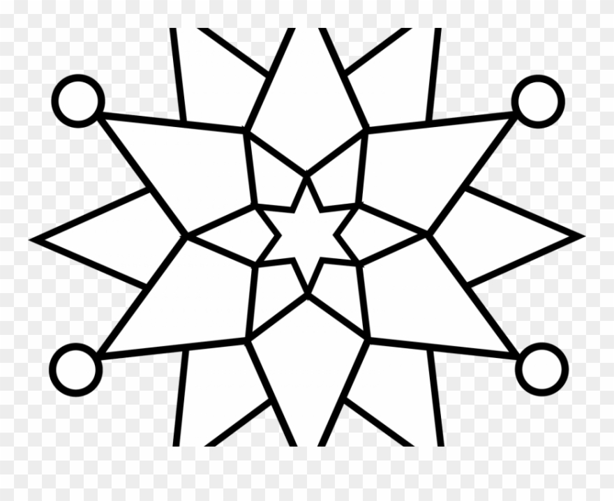 Free Png Download Simple Snowflakes Colouring Pages - Easy Snowflake Coloring Sheets Clipart