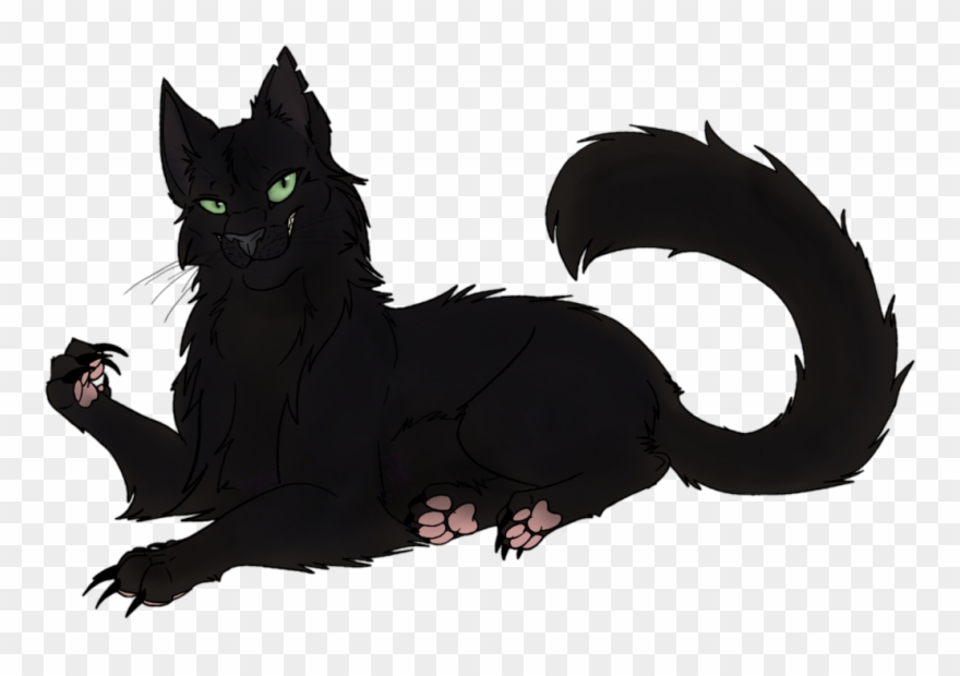 Black Cat Clipart Warrior Cat - Warrior Cats Black Cats - Png Download