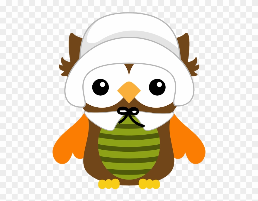 Thanksgiving Owl Pilgrim - Owl November Clip Art - Png Download