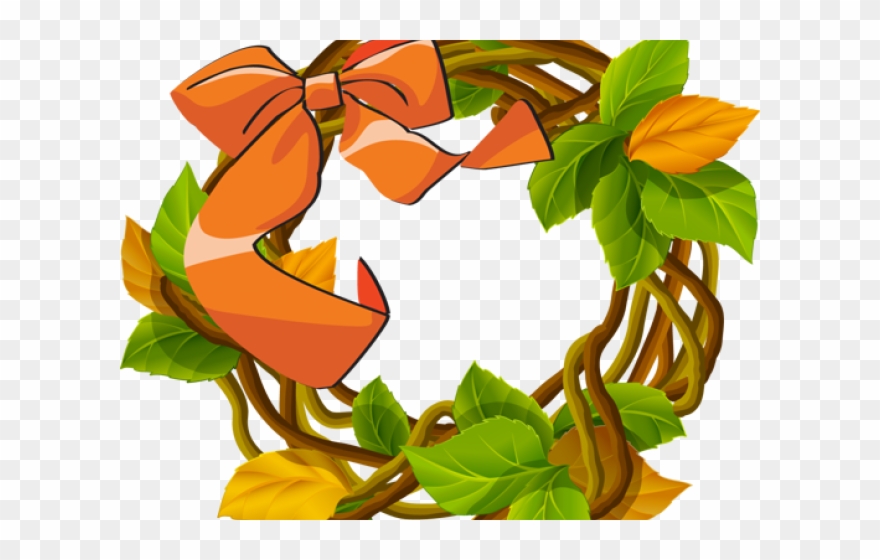 Grape Clipart Wreath - Transparent Thanksgiving Wreath Clipart - Png Download