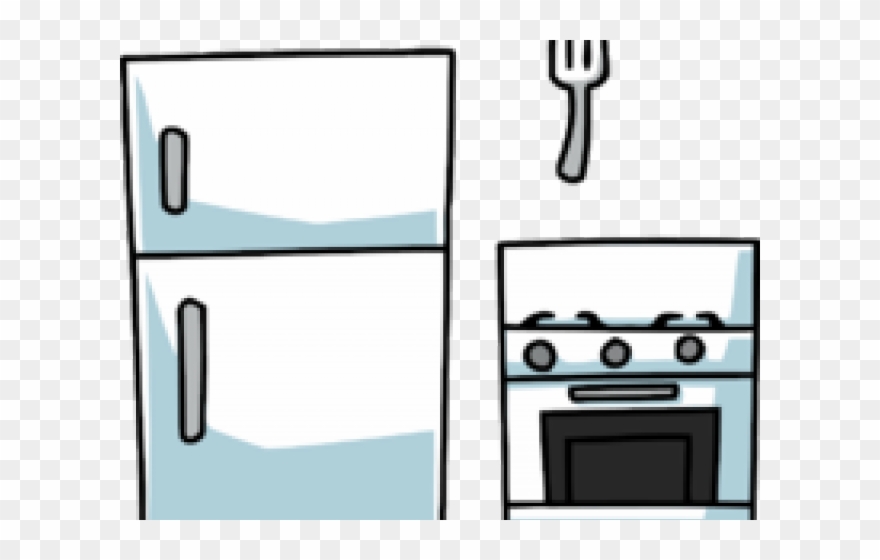 Refrigerator Clipart Messy Kitchen Table - Kitchen Png Transparent Png