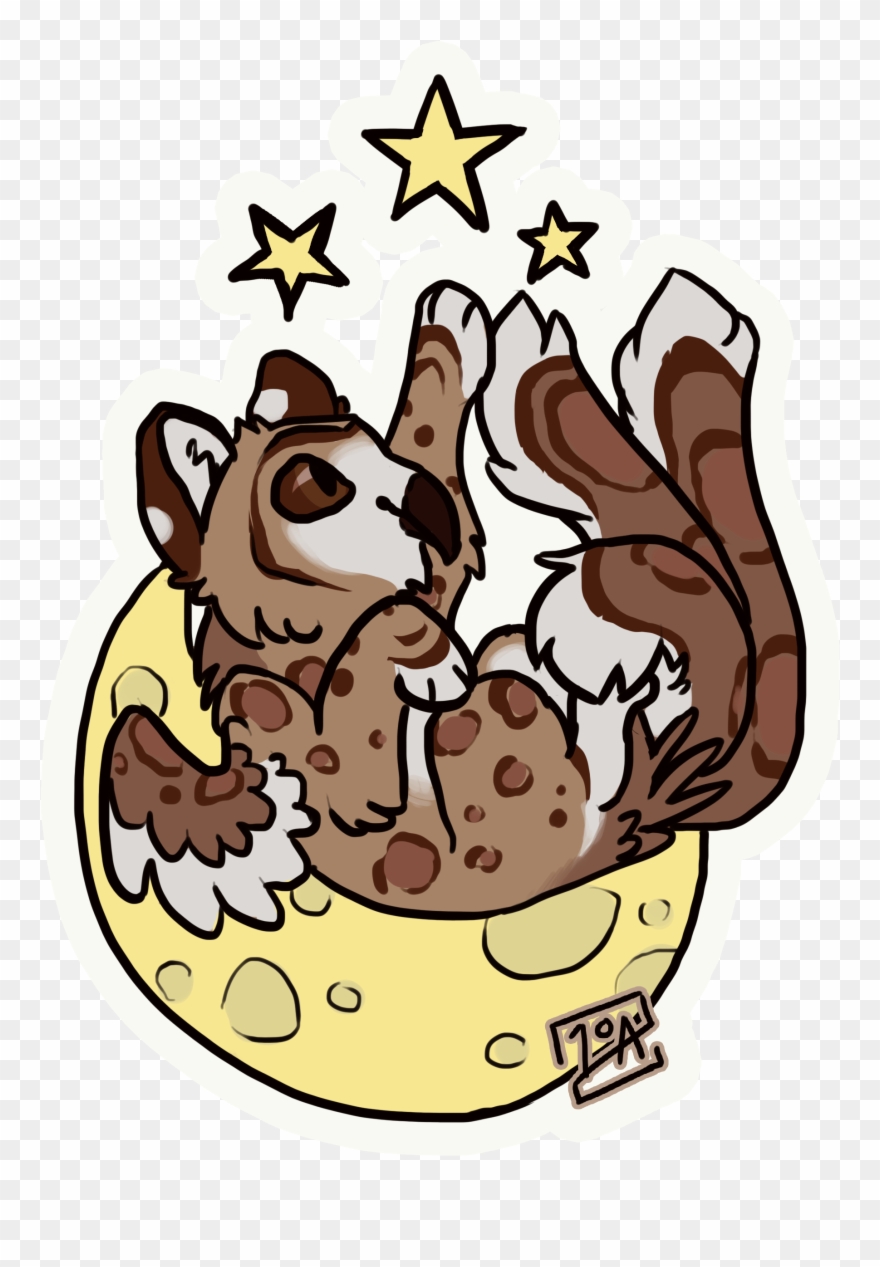 Cat Jumped On The Moon To Catch The Stars Clipart