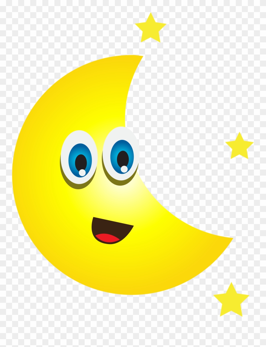 Transparent Moon And Stars Clip Art - Png Download
