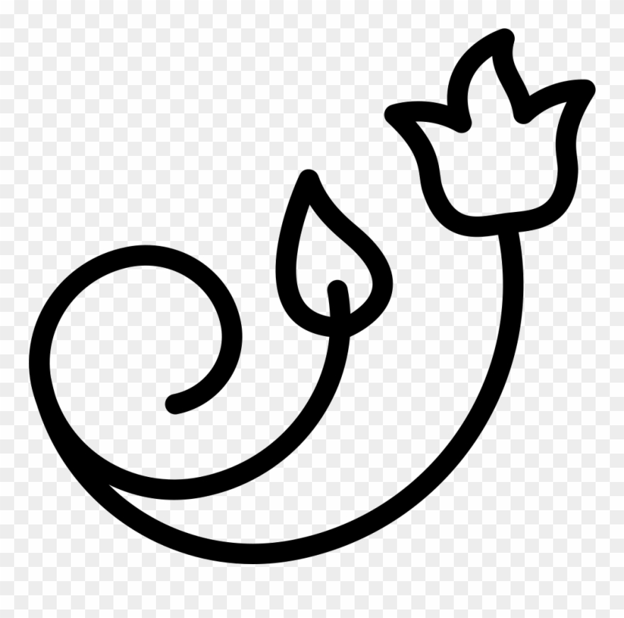 Floral Design Of One Flower And One Leaf Comments - Floral Design Clipart