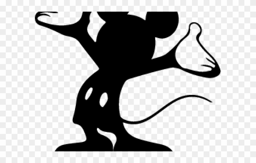 Mickey Mouse Silhouette 3 246 X - Mickey Mouse Silhouette Transparent Background Clipart