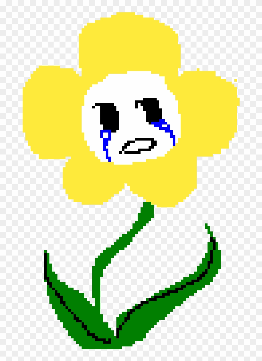 Sad Flowey Clipart