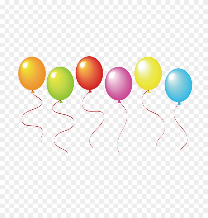Balloon Party Greeting Card Clip Art - Vector Balloons Png Free Transparent Png