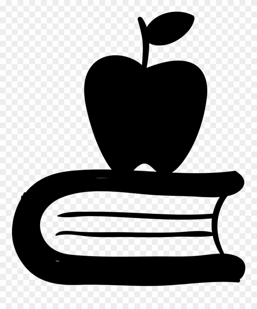 Apple On A Book Comments - Books With Apple Svg Clipart