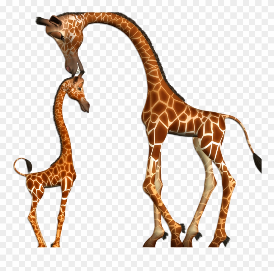 Render Girafe Mere Bebe - Giraffes Clipart