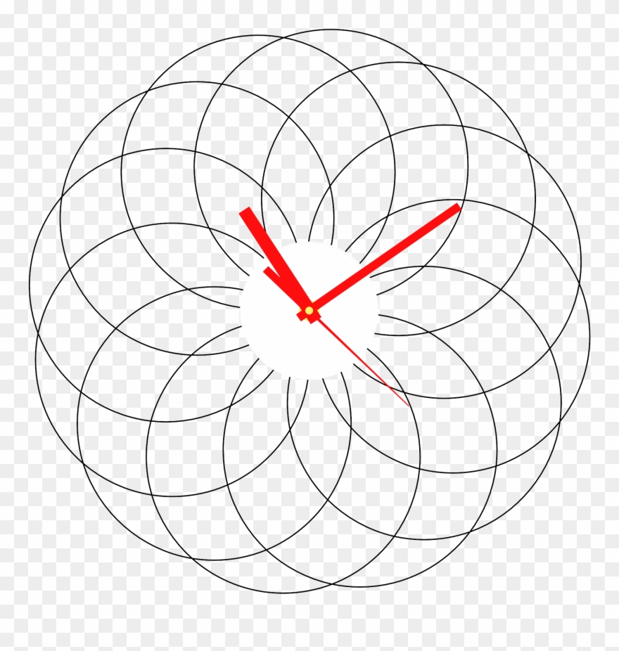 Clock Png Clipart - Line Art Transparent Png