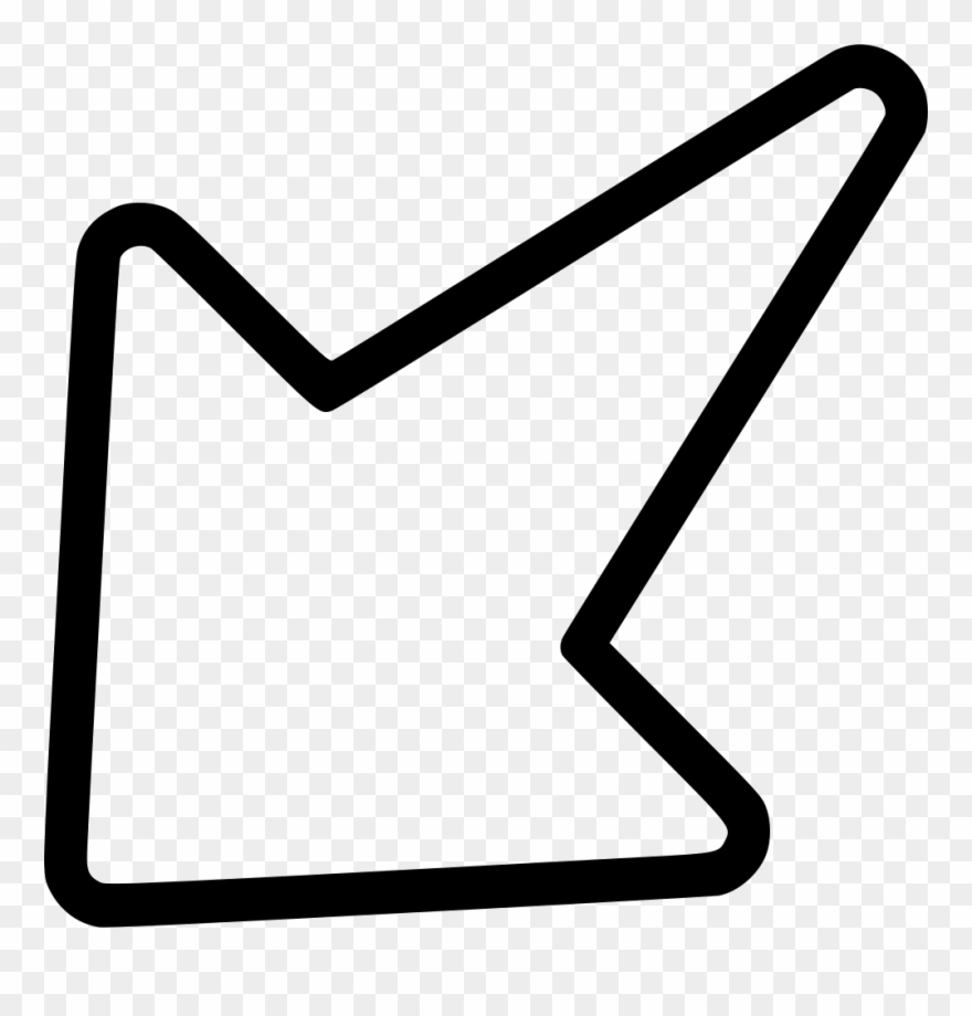 Diagonal South West Down Left Arrow Comments Clipart