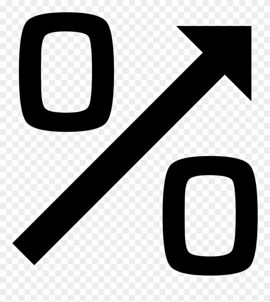 Economy Percentage Symbol With Up Arrow Comments - Economy Symbol Clipart