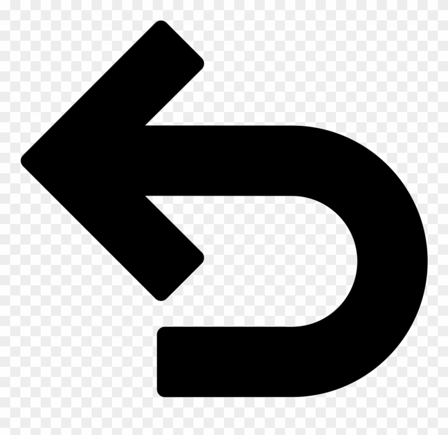 Return Arrow Curve Pointing Left Comments - Return Sign Png Clipart
