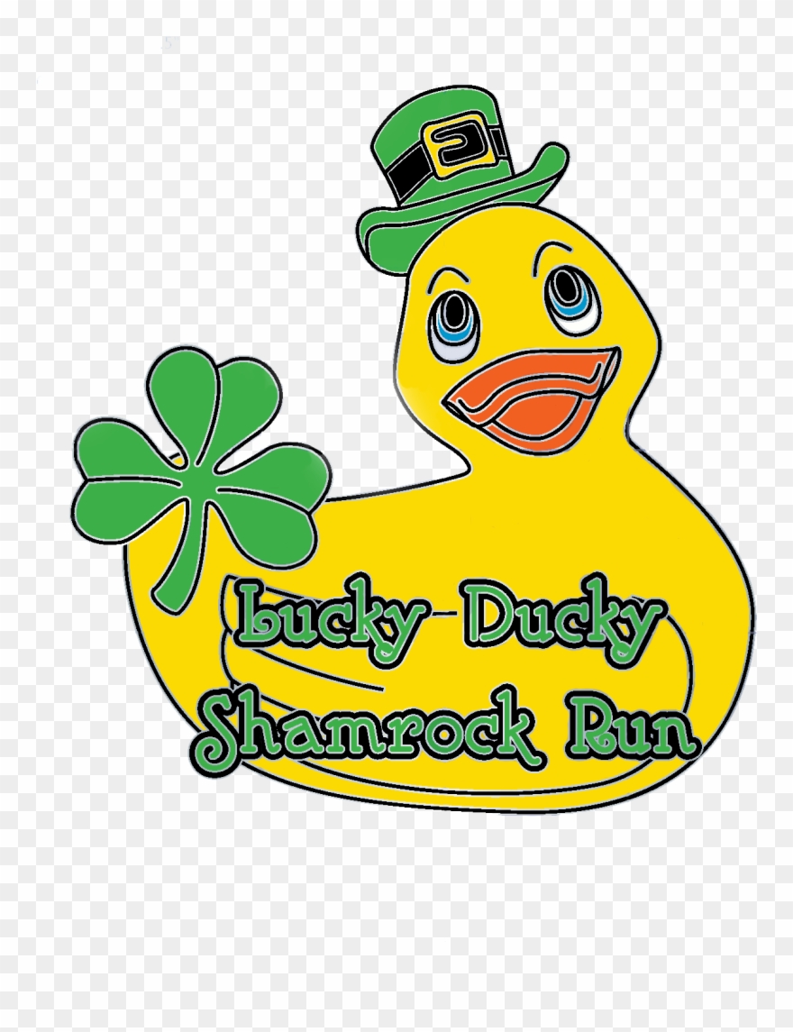 Lucky Ducky Shamrock Race - Duck Clipart