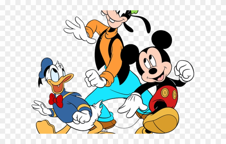 Donald Duck Clipart Disney Mickey Ear - Mickey Goofy Donald - Png Download