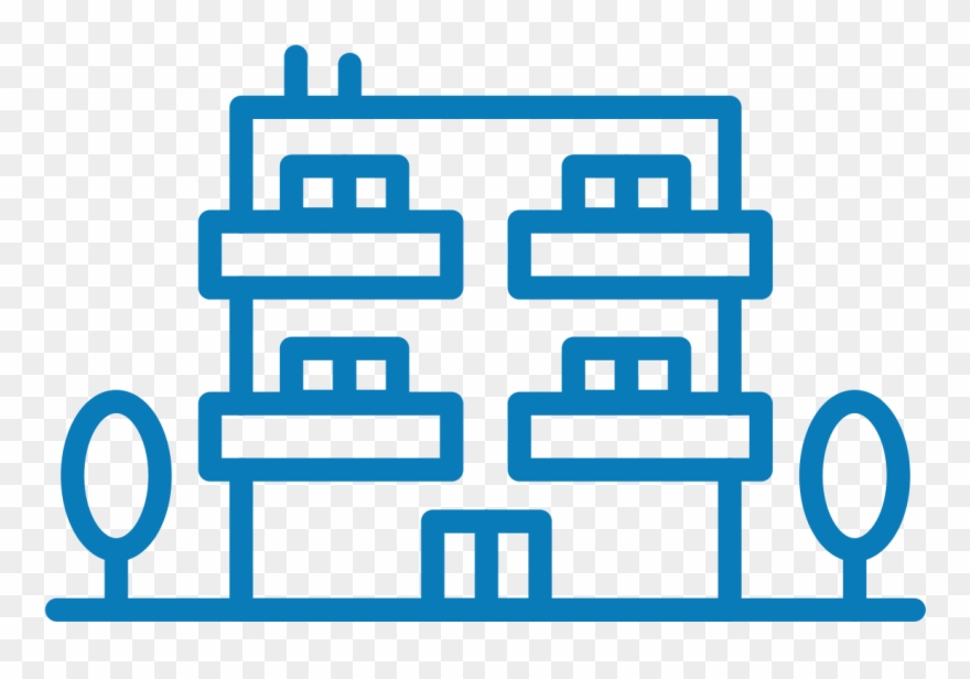 Line Diagram Of Buildings Two Storeys Or Higher - Clothing Rack Icon Png Clipart