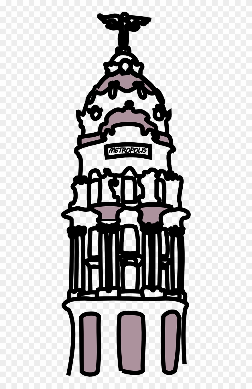 Madrid,metropolis Vector Graphics - Edificio Metropolis Vector Clipart