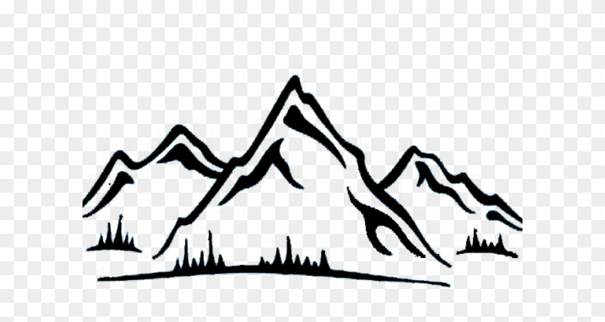 Mountain Clipart Lake District - Mountain Range Sticker - Png Download