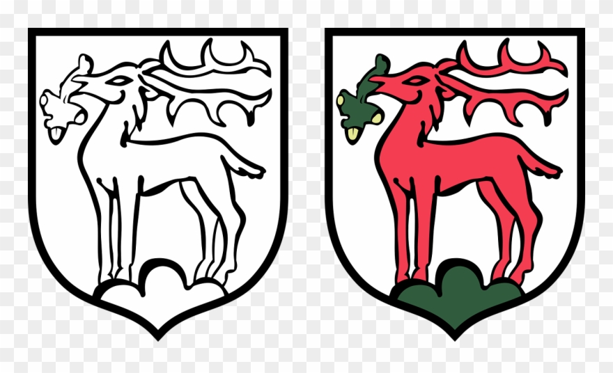 Coat Of Arms,deer Background,symbol, - Herb Jeleniej Góry Kolorowanka Clipart