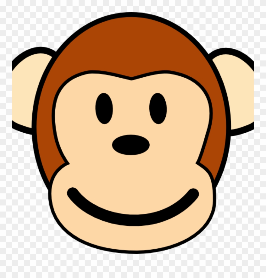 Monkey Face Drawing Cute Ba Cartoon Monkey Drawings - Monkey Clip Art - Png Download