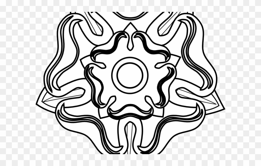 White Rose Clipart Balck - York Clipart - Png Download