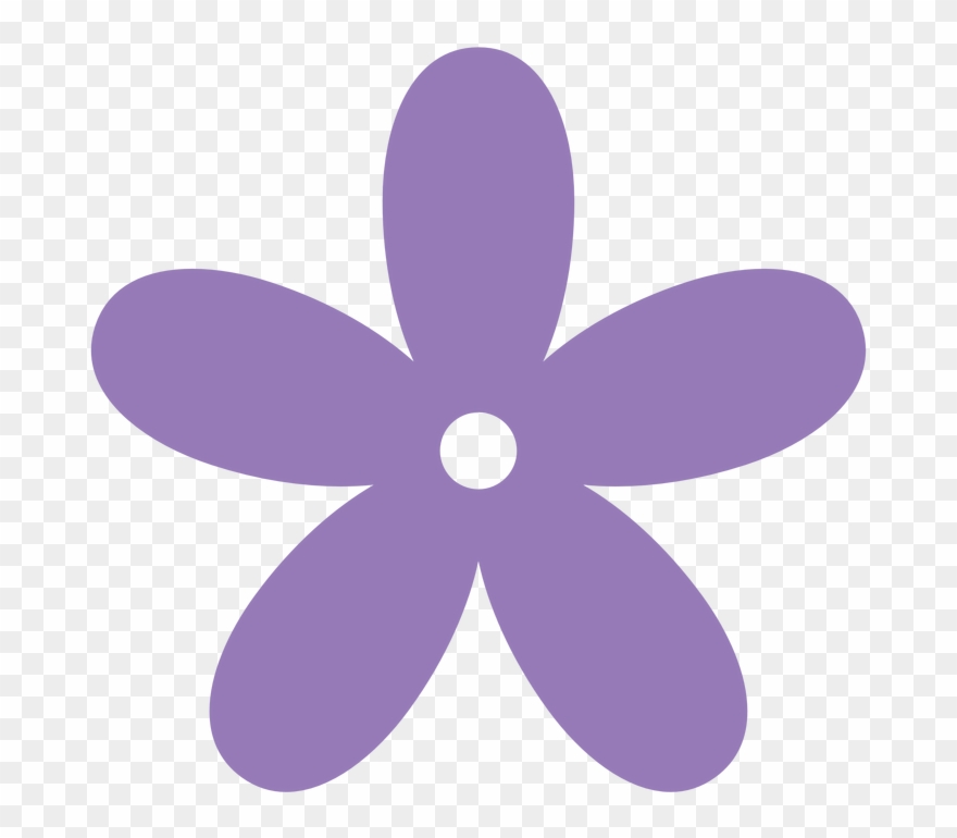 Mauve Clipart Pretty Flower - Lilac Flower Clipart - Png Download