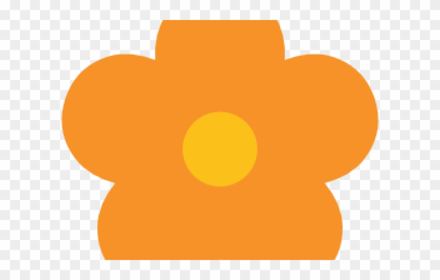 Yellow Flower Clipart Shape - Clip Art Color Orange - Png Download