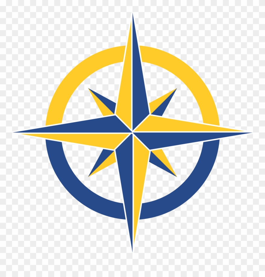 Loggo Gul - Blå - Rev - Compass Rose For Kids Clipart