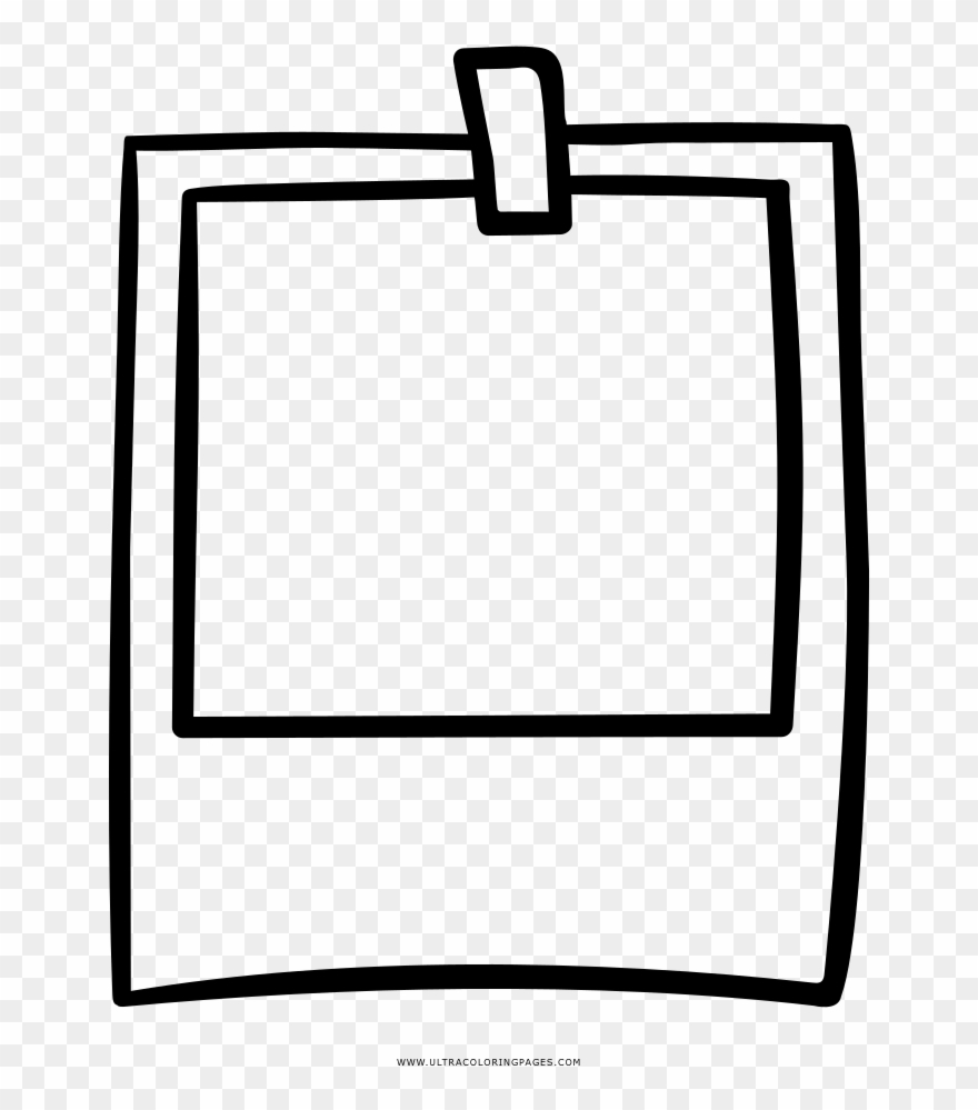 Polaroid Coloring Page - Polaroid Clipart - Png Download