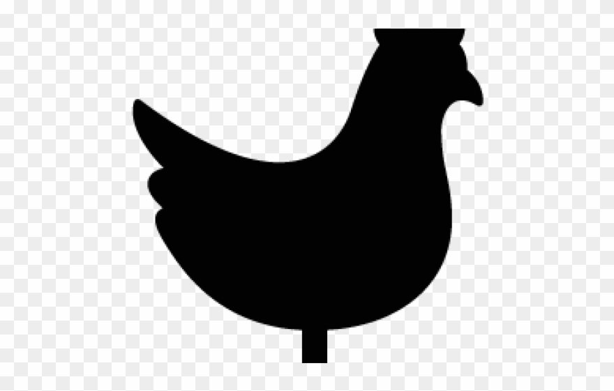 Chicken Clipart Silhouette - Rooster - Png Download