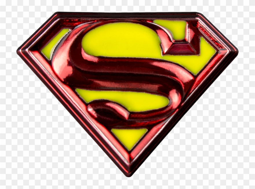 Logo Colour Enamel Lapel Pin - Superman Clipart