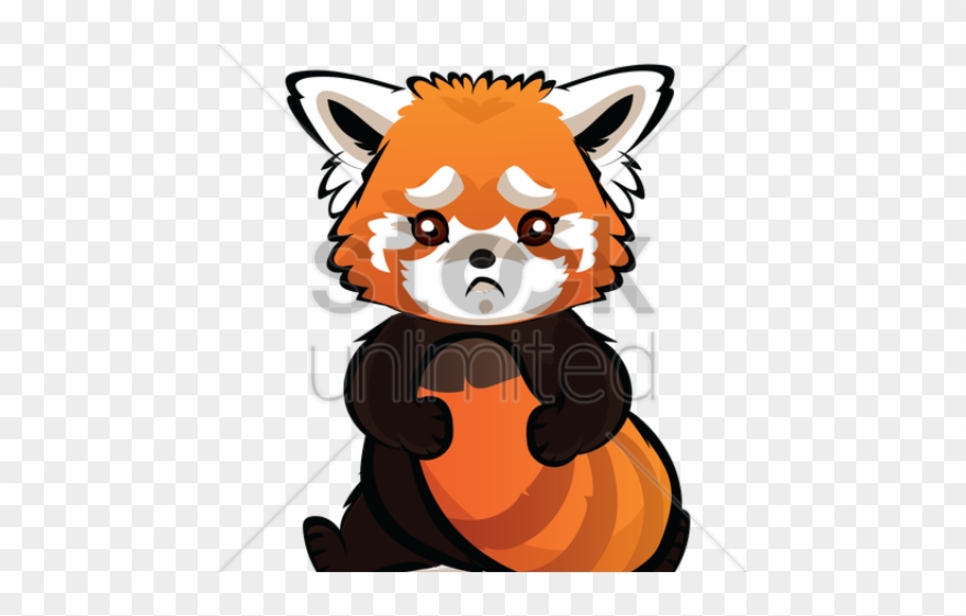 Raccoon Clipart Fox - Cartoon Red Panda Cute - Png Download