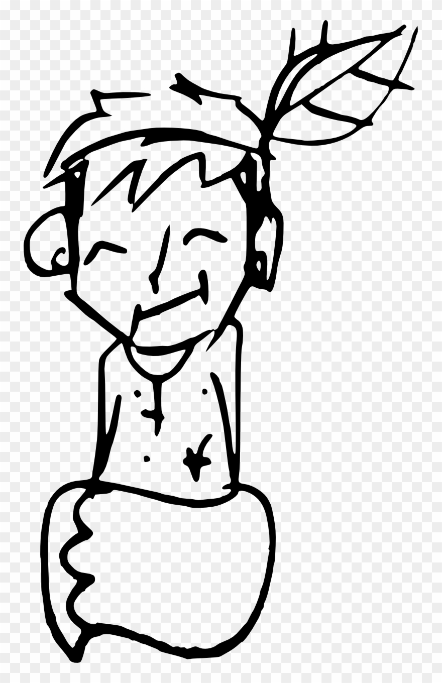 Animal Chico Face - Line Art Clipart