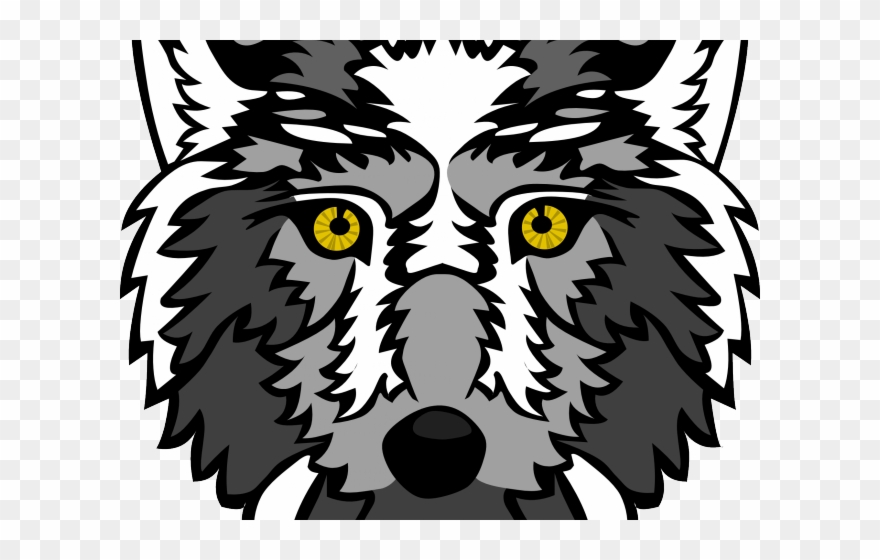 Husky Clipart Wolf Pup - Anime Drawing Wolf Face - Png Download
