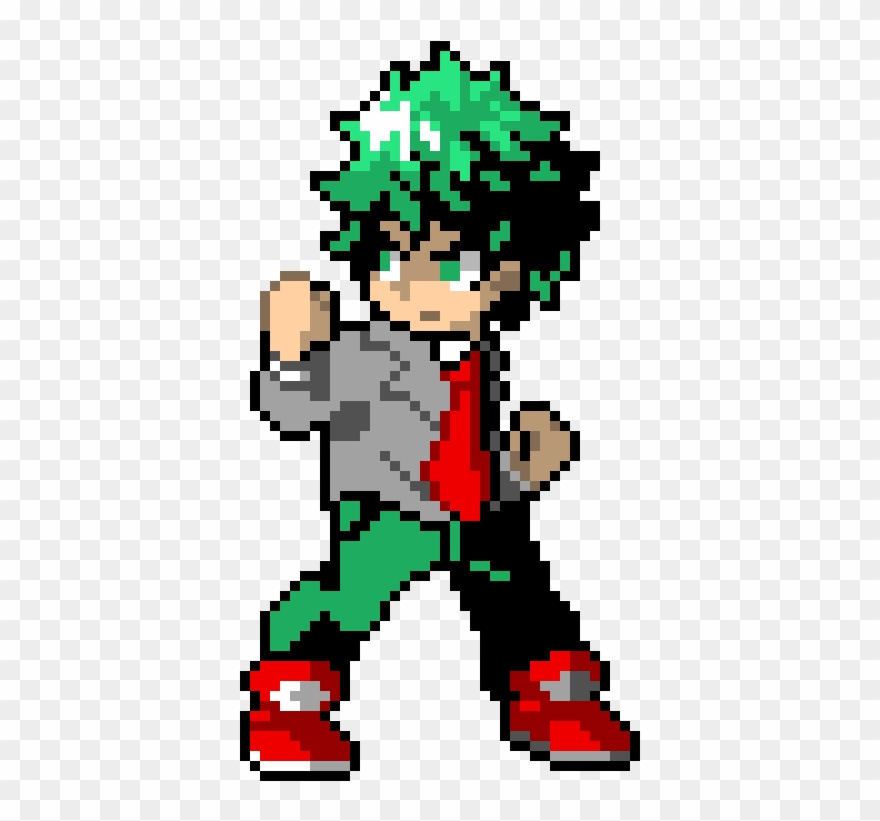 Izuku Midoriya Pixel Art Clipart