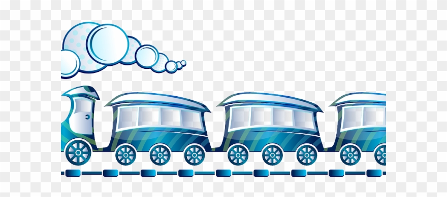 Long Clipart Blue Train - Trains Clipart Png Transparent