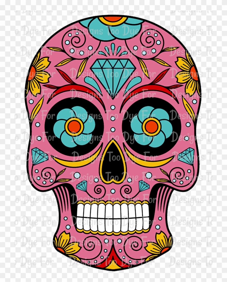 Sugar Skull - Pink - Calaveras Mexicanas Clipart
