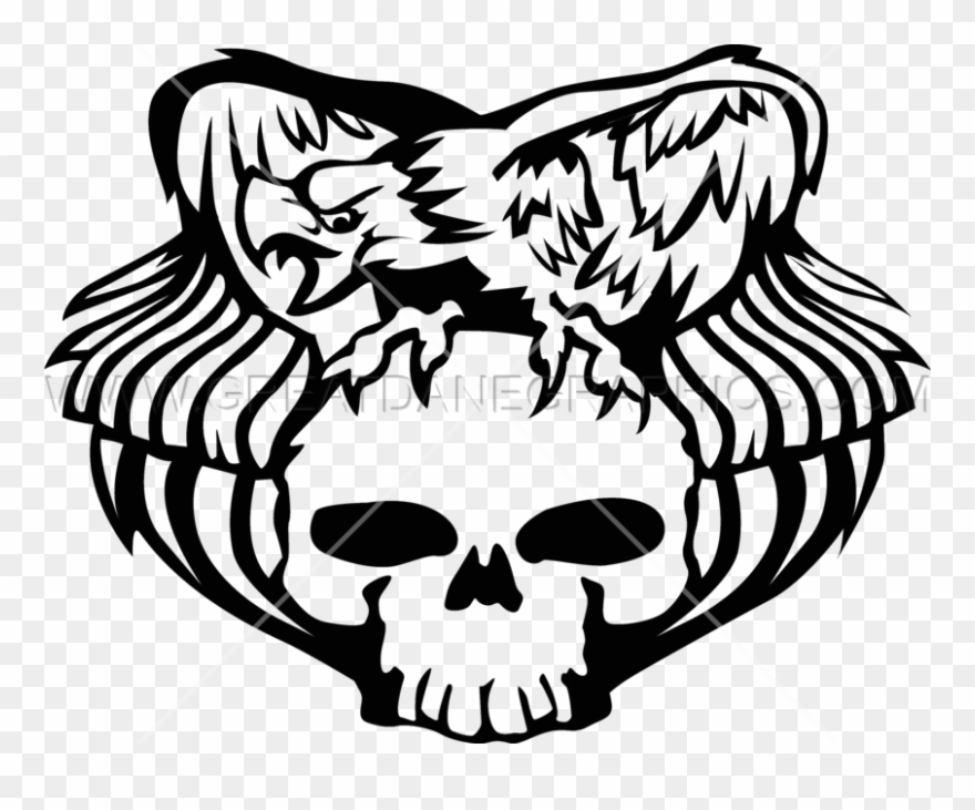 Skull Clipart Eagle - Illustration - Png Download