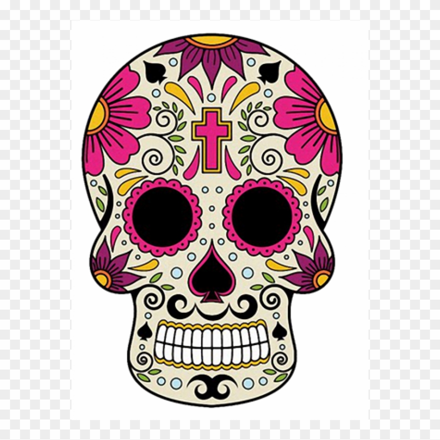Sugar Skull 01 Full Color Availability - Mexican Calavera Day Of The Dead Clipart