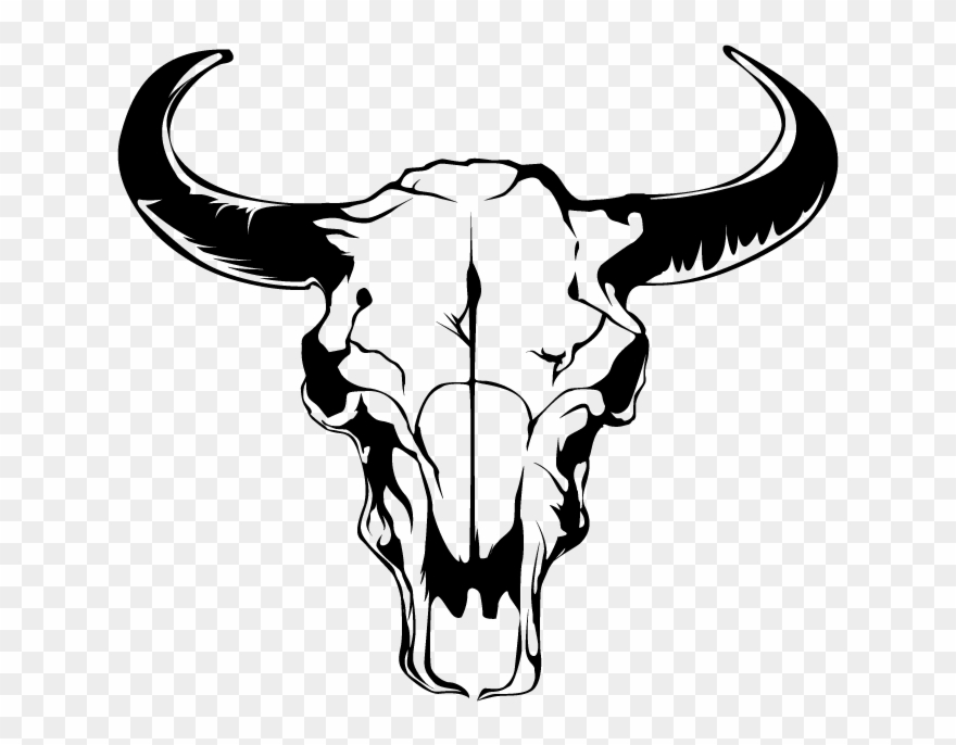 Scary Skull Guitarist Pickup Dokken Mr - Bull Skull Clip Art - Png Download