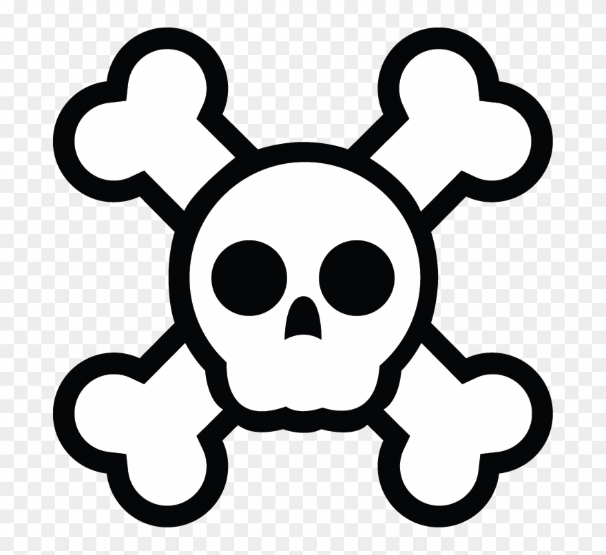 Pirate Skull - Cute Skull And Crossbones Clipart