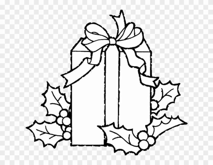 Christmas - Colouring Pages For Christmas Gifts Clipart