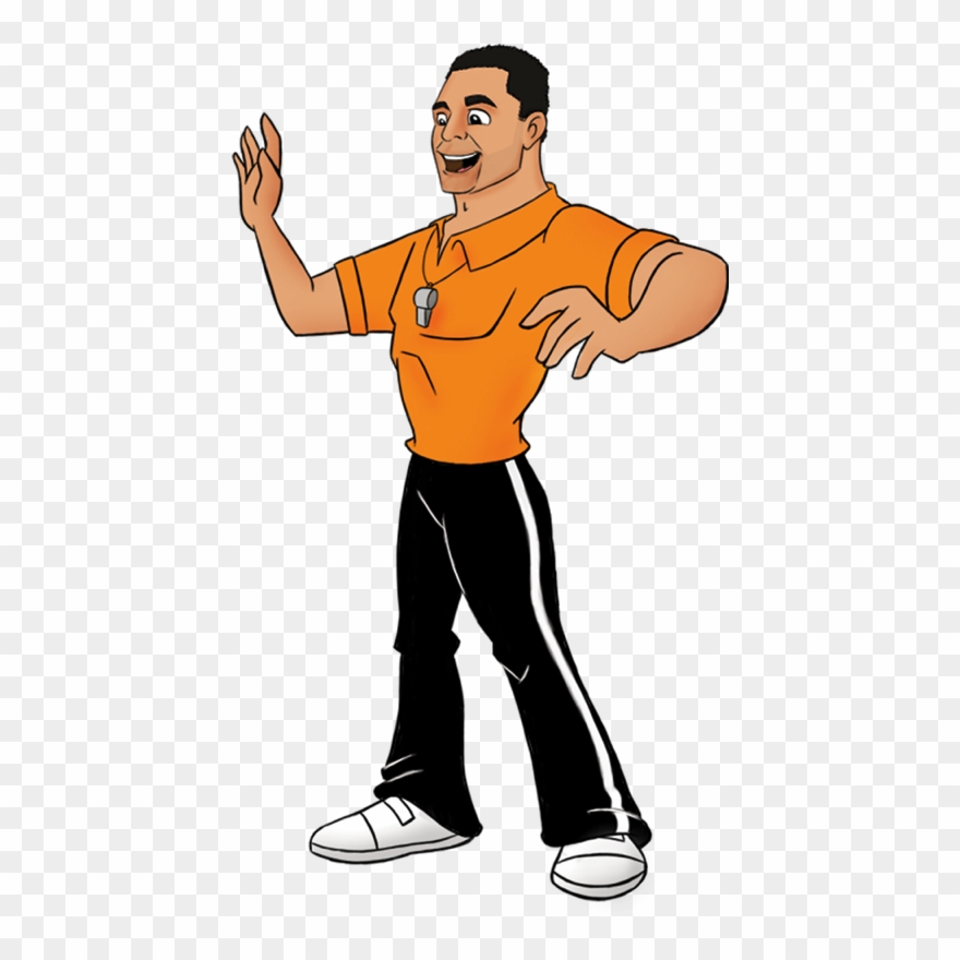 Jolly Blaster Soccer Tony 01@2x - Cartoon Basketball Coach Clipart